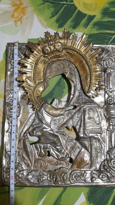 Старинная   икона ,оклады