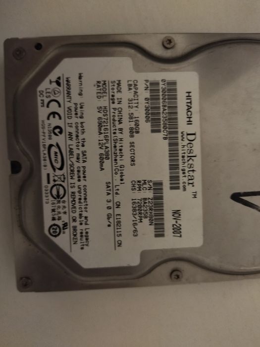 Hard pc 160 gb sata