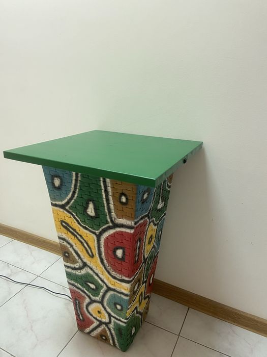 Măsuță de cafea handmade cu iluminare LED – unicat