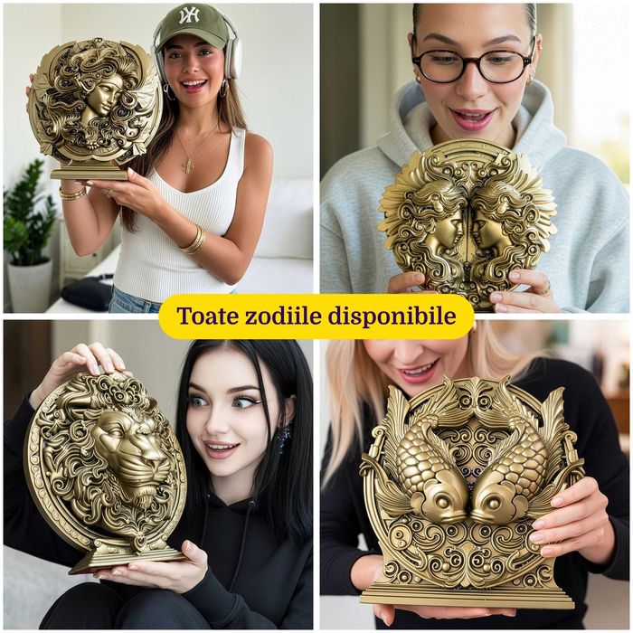 Statueta Zodie Cadou Leu Rac Taur Balanta Fecioara Pesti Berbec Gemeni