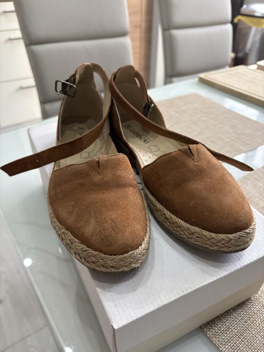 Сандали дамски еспадрили естествена кожа