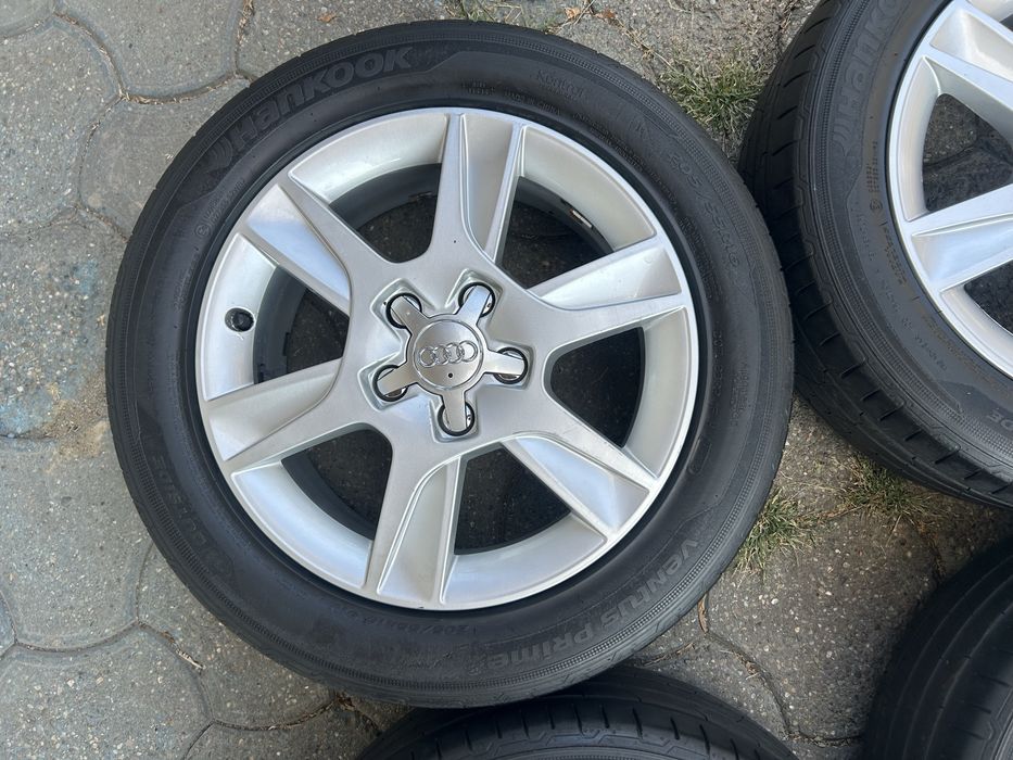 Jante aliaj 5x112mm, anvelope vara 205/55 R16, Audi A3, A4 B6, B7, VW, Seat, Skoda