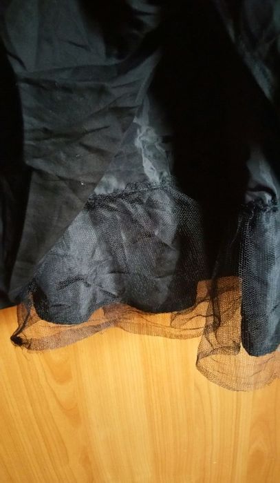 Rochie eleganta neagra dama material lejer black