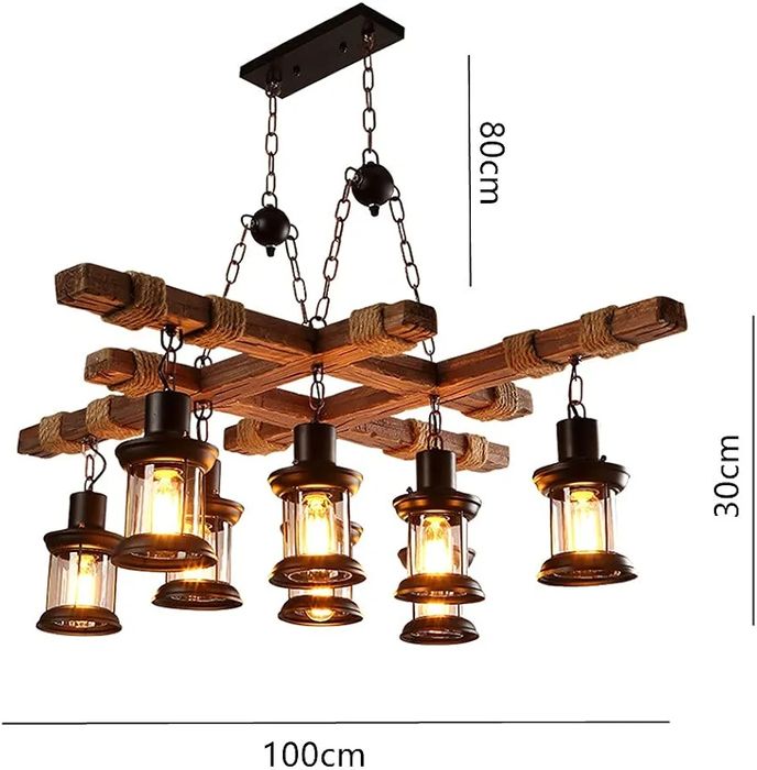 Луксозно осветително тяло в модерен ретро рустик дизайн