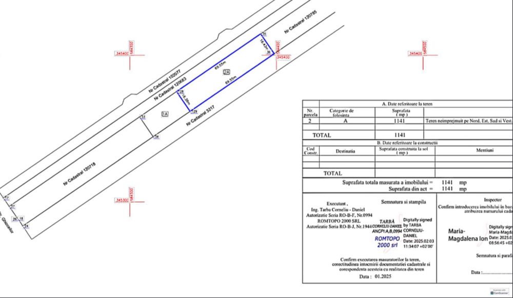 Lot teren 500mp de vanzare intravilan in Petresti Corbeanca