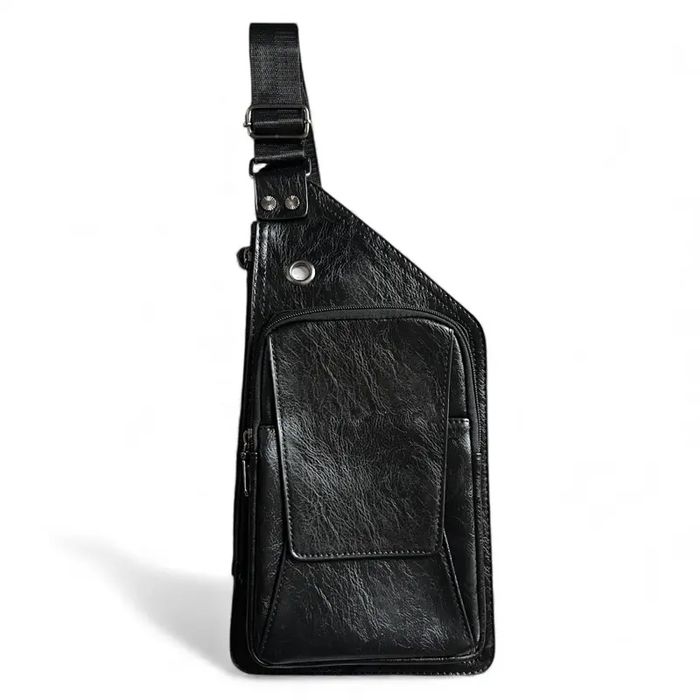 мъжка чанта кожена JEEP BULUO паласка за през гърди с една презрамка