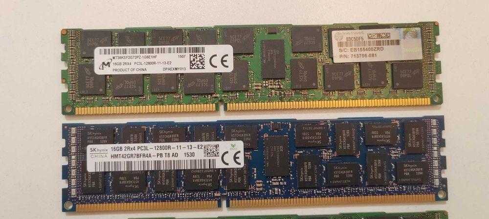 RAM Server 16GB DDR3 ECC Registered PC3L-12800R HP / Hynix