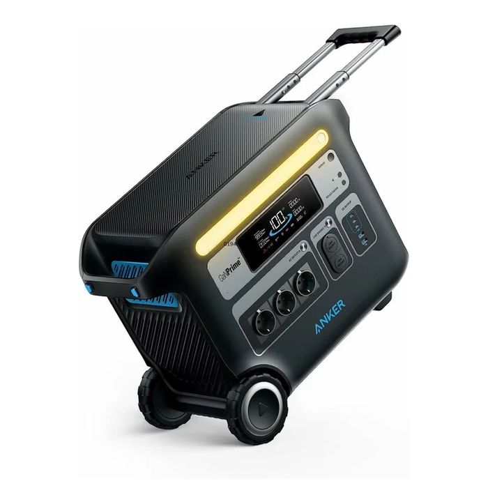 Statie de incarcare portabila Anker Solix F2000, 2048 Wh, 2300 W, intrare incarcare solara pana la 1000 W, aplicatie iOS si Android