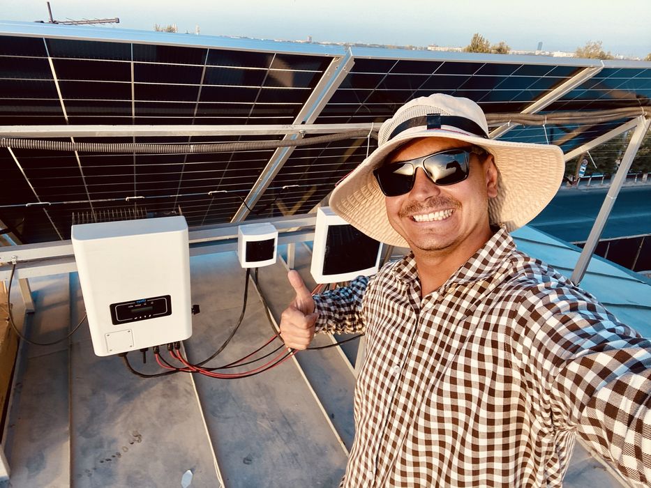 Монтаж солнечных панелей