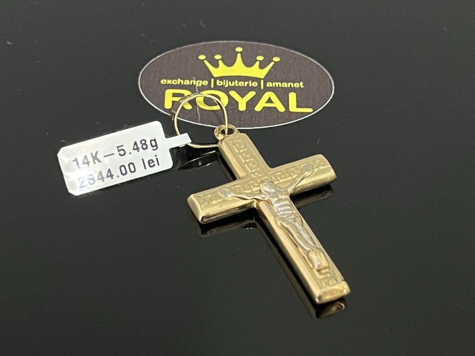 Bijuteria Royal CB : Pandant cruce aur 14K 585  5,48 grame