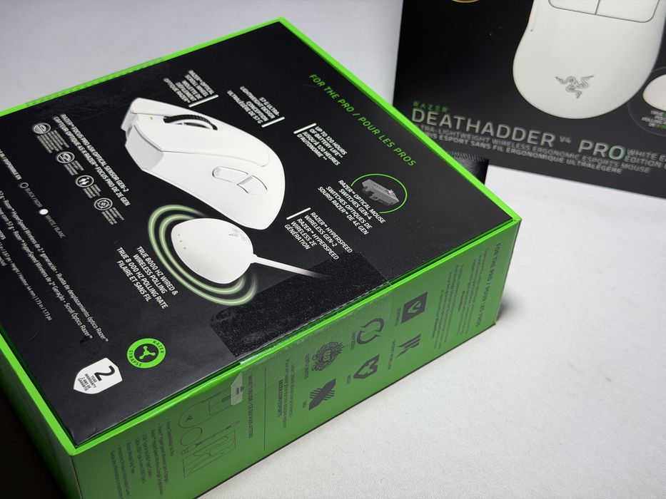 Razer Deathadder V4 pro 8khz wireless white