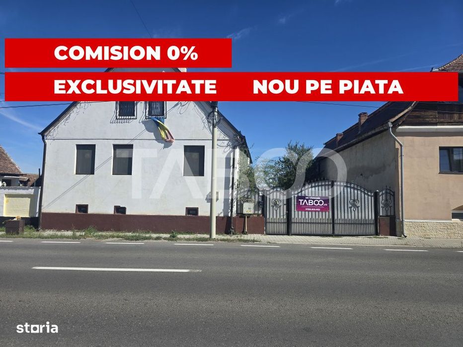Comision 0-Casa de vanzare 7 camere 2 bai 3312 mp teren Sura Mica