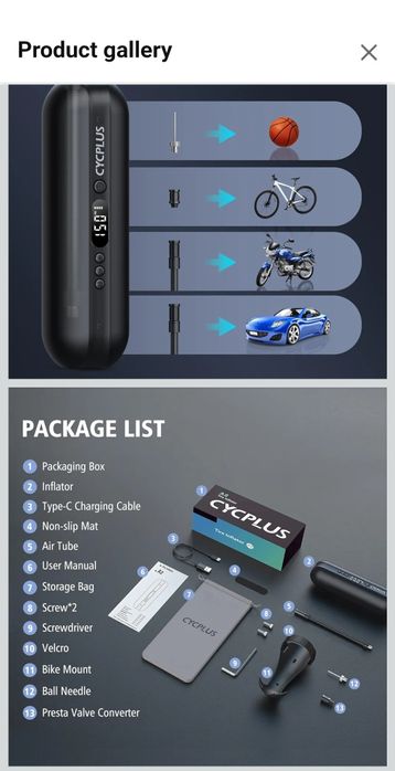 Pompa 10bar bicicleta auto mingi fara fir acumulator