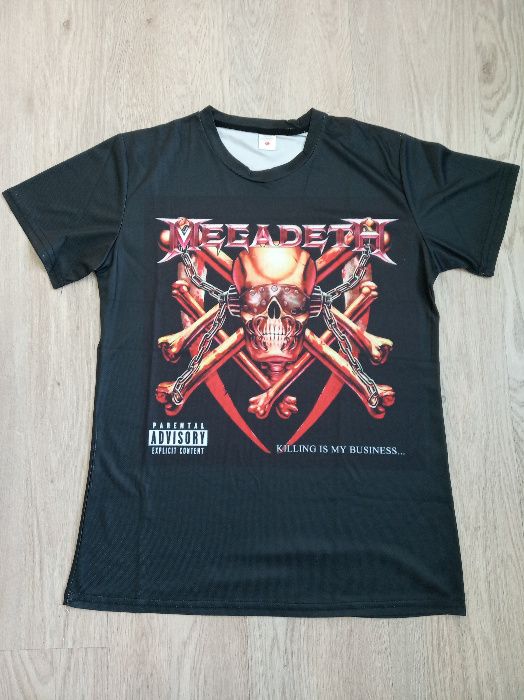 Дишащ полиестер тениска „Мегадет“ (Megadeth) чисто нова
