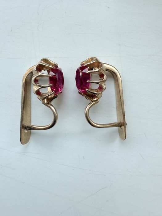 серьги  золотые 583 проба