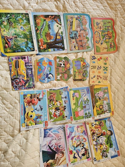 Детски пъзели на подложки, за ясла, за градина