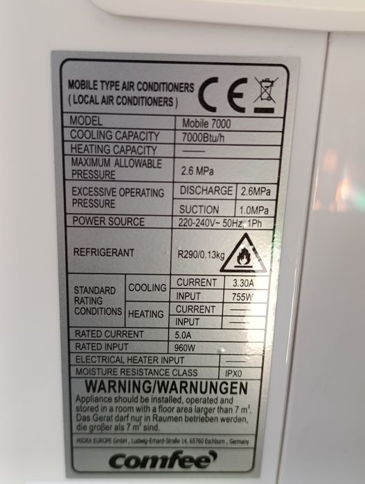 Aer condiționat portabil Comfee