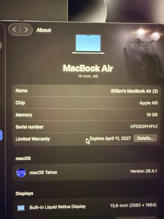 Macbook Air M5 2026 16gb 1tb