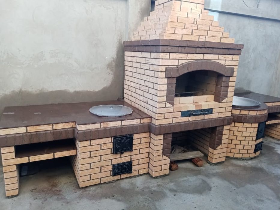 Барбекю, каминь.