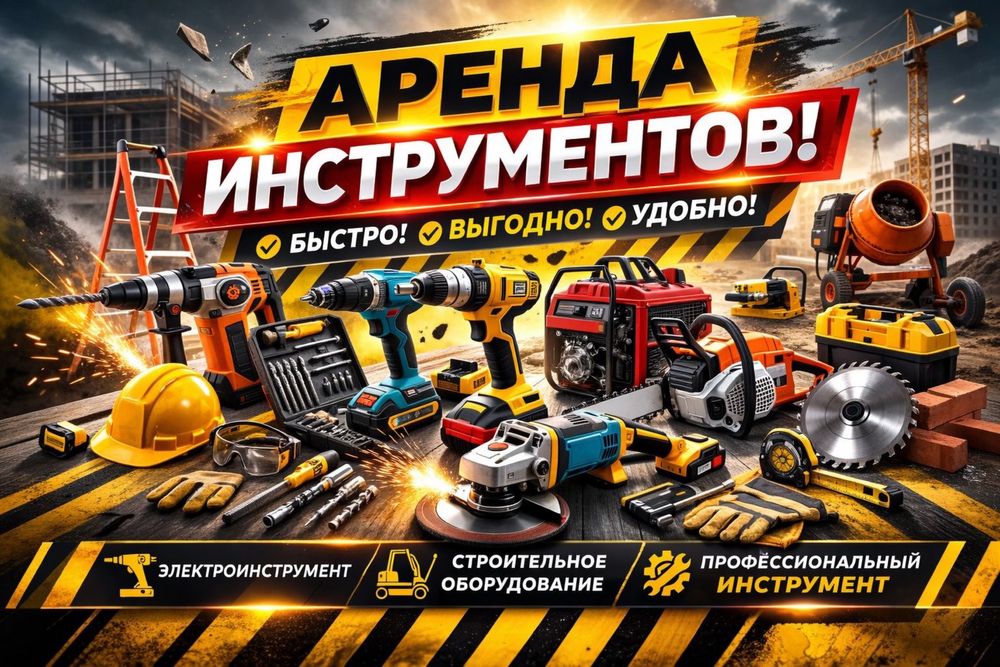 Аренда инструмента Прокат инструмента В Туркестане