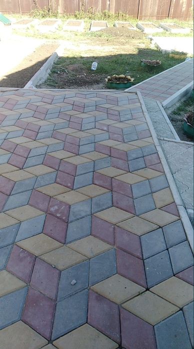 Укладка брусчатки, тротуарная плитка