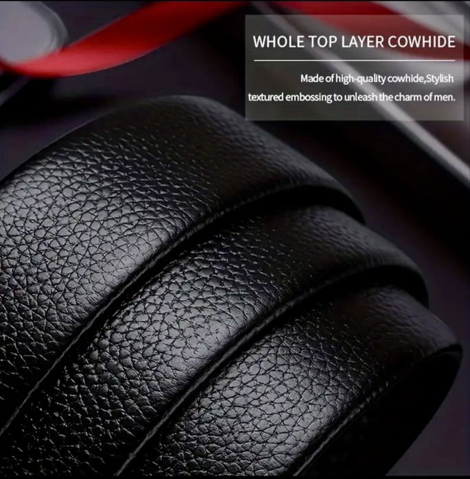 Мъжки официален колан за панталони WilliamPOLO* Естест. кожа /Промоция