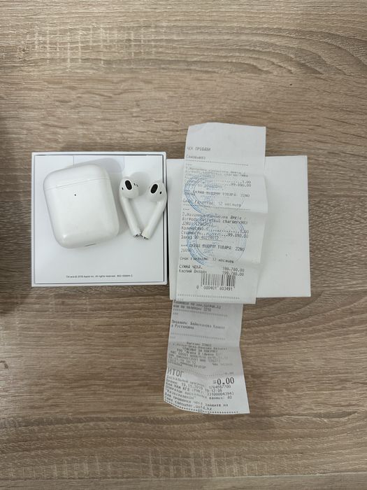 Airpods 2 Оригинал EAC Чек Коробка бар