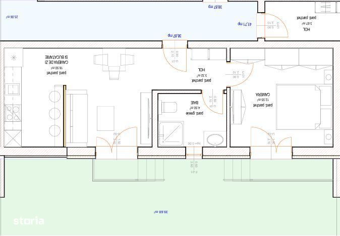 Apartament 2 camere — Rezidențial Cireșica Sud, B1, Ap.4