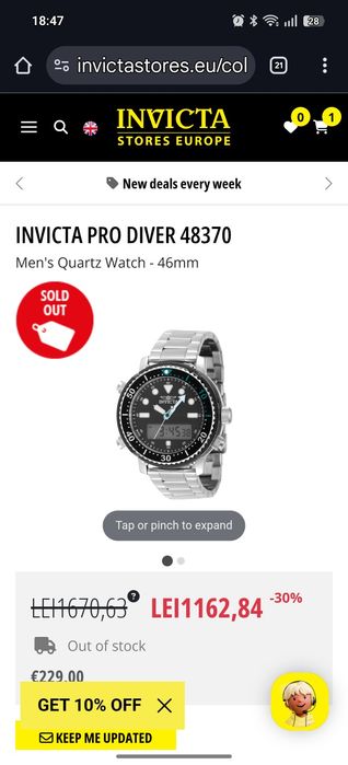 ceas Invicta Pro Diver 46.5mm