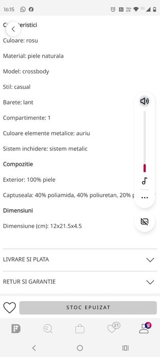 Geantă nouă,Furla crossbody de piele Sfera