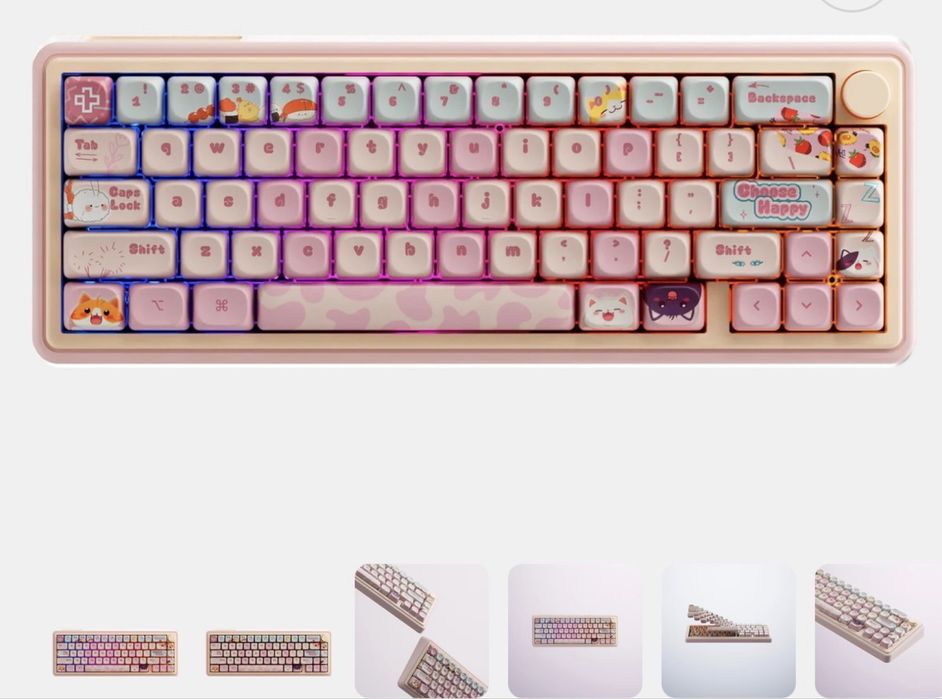QwertyKey65 Pro Bliss Bluetooth Wireless VIA Hotswap RGB Tastatura Mecanica Gaming