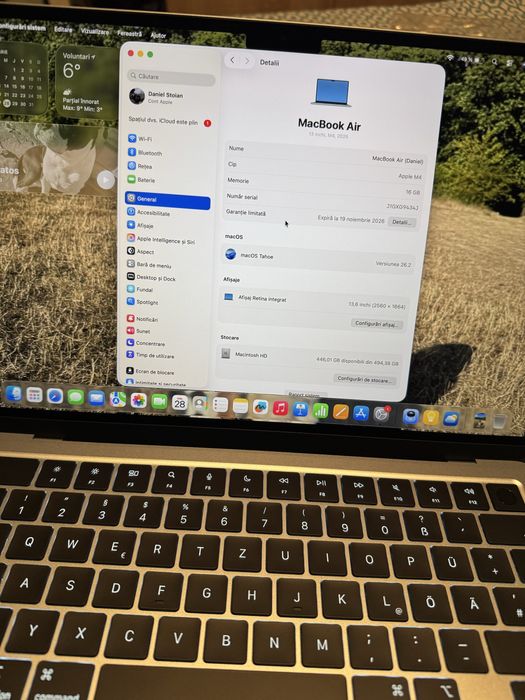 Macbook air 13,6 m4 512gb 16 gb ram