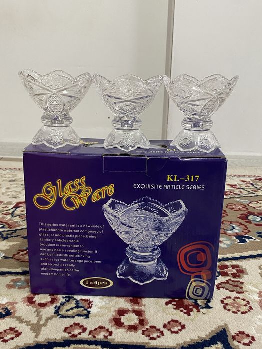 набор ваза 6шт новый