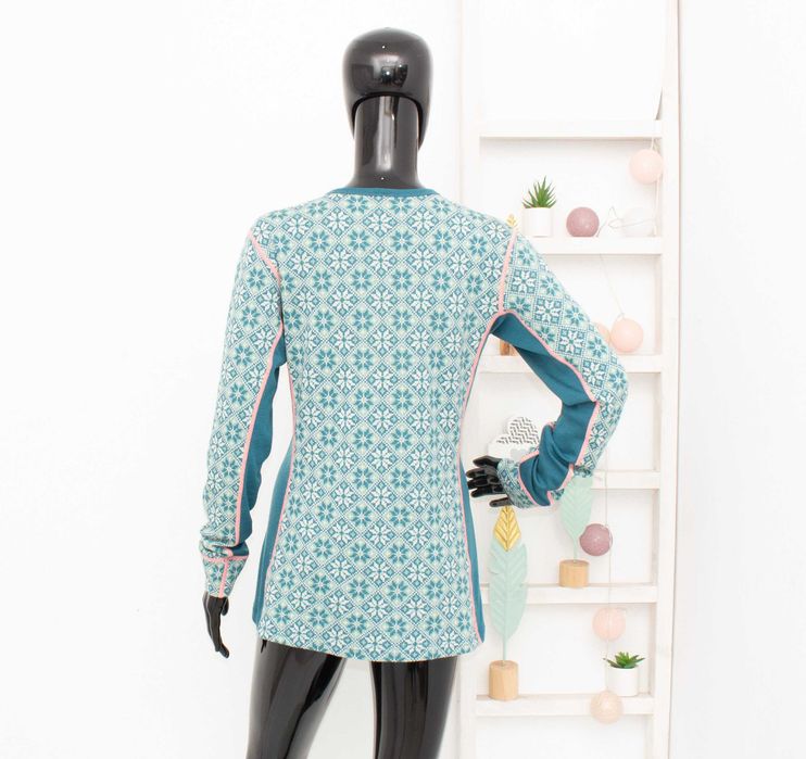 Kari Traa дамска блуза многоцветна термо бельо 100% мериносна вълна XL