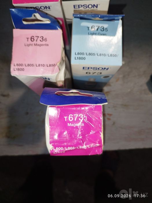 Чернила EPSON T664/T673. Оригинал. Всего 9 шт.
