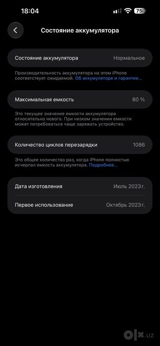 iPhone 15 Pro Max 256 GB Black Titanium - IDEAL holatda!