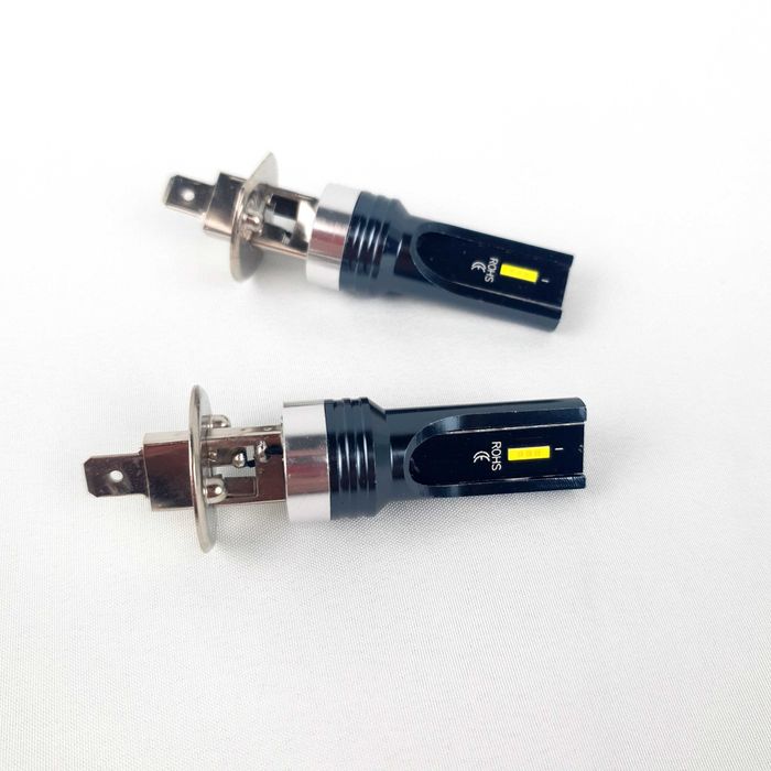 Faza Scurta-Lunga-BEC LED H1-10000Lm-6000K-Aluminiu-80W-Model Mic-NOU