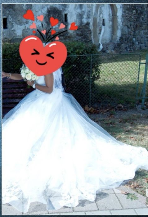 Rochie mireasa regala /sirenă cu trenă detasabilă