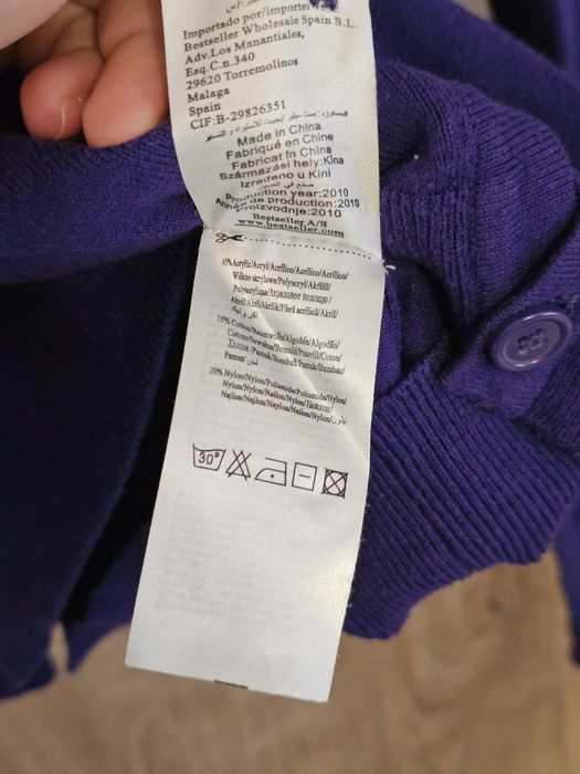 Cardigan mov barbati Selected