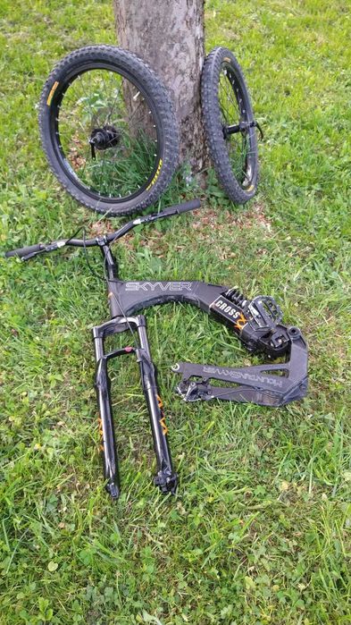 Trotineta montana Skyver Cross pliabil pt downhill, cu rucsac Orthovox