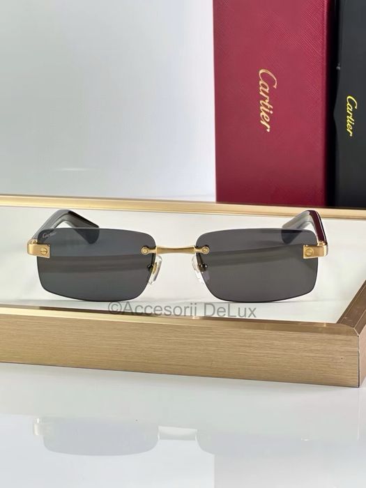 Ochelari de Soare Cartier CT0513O Noi Full Box Santos De Cartier  Gold