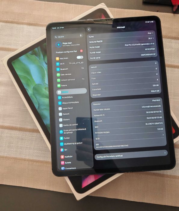 iPad Pro 12,9 inchi (generația a 4-a) Wi‐Fi + Cellular .
