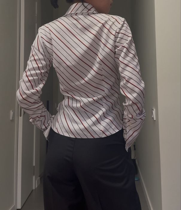 винтажная блузка в полоску