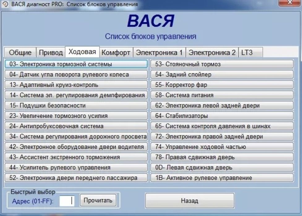 Диагностический сканер Volkswagen