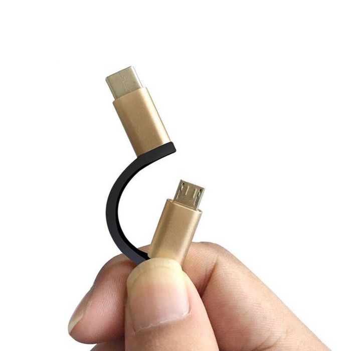 Переходник, Кабель-адаптер 2 в 1, USB 3.0 - Type-C - MicroUSB