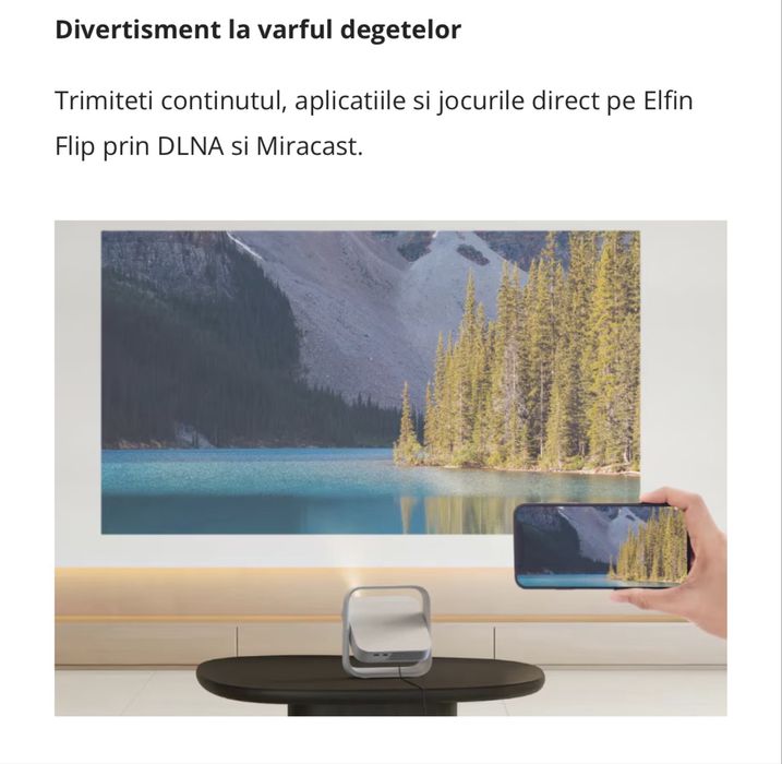 Videoproiector portabil XGIMI Elfin FLIP, 400 Iso, Wifi, SIGILAT!