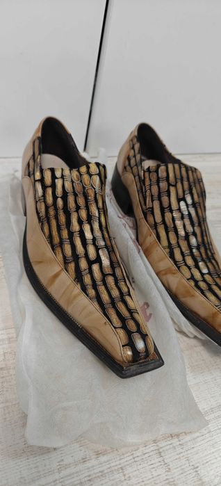 Мъжки обувки от крокодилска кожа стил "Евгени Минчев"