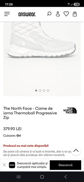 The North Face - Cizme de iarna Thermoball Progressive Zip