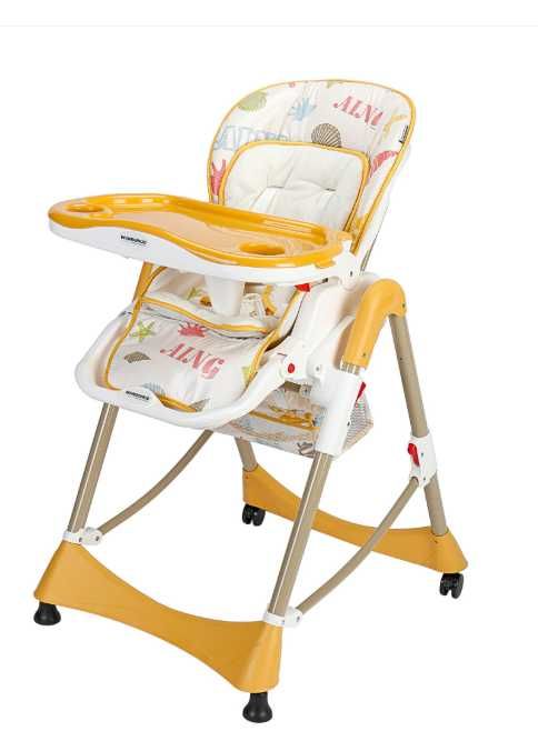 Scaun de masă pentru bebeluși – Wunderkid Loofy (Alb/Portocaliu)