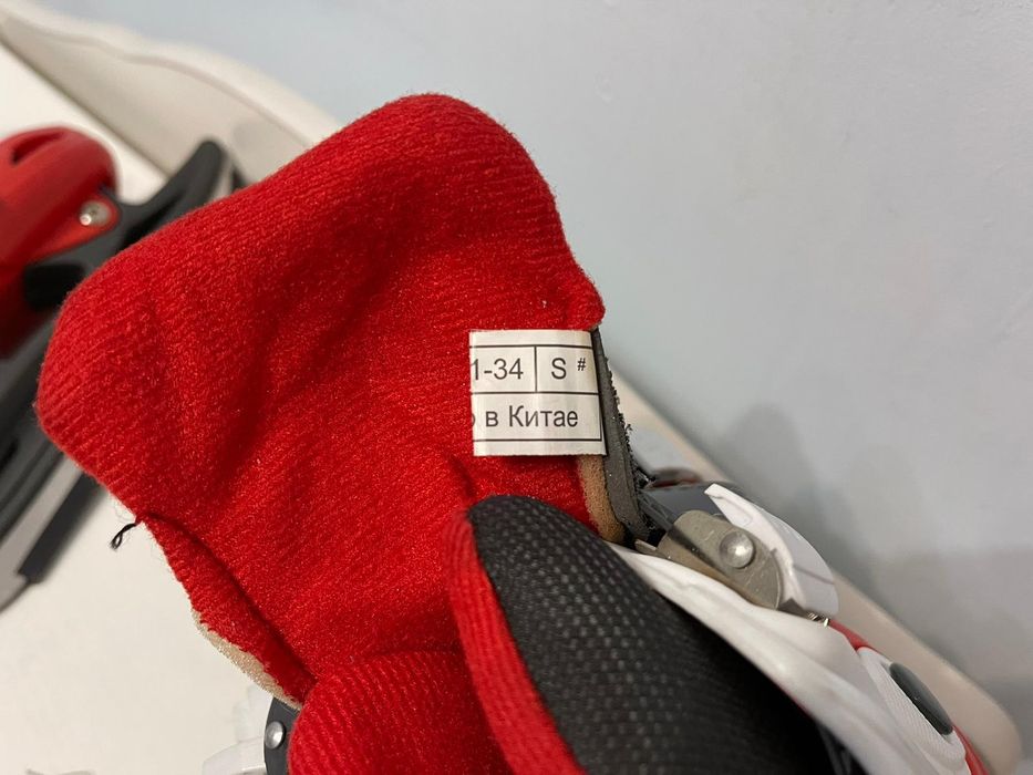 Коньки 34 размера увеличивается на 2 размера